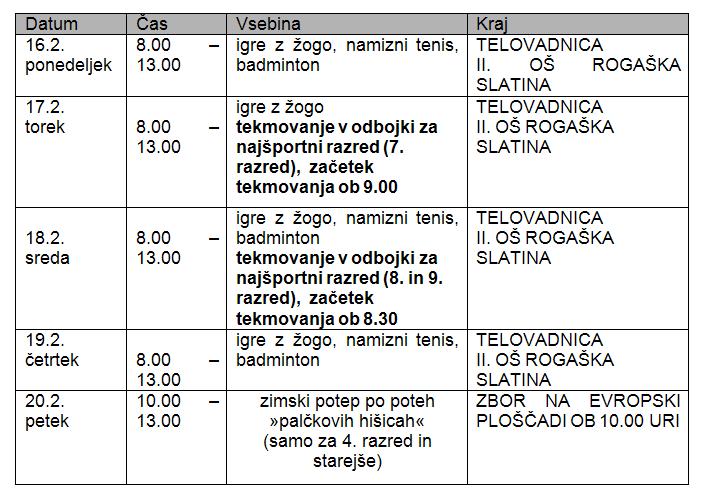 zimske počitnice