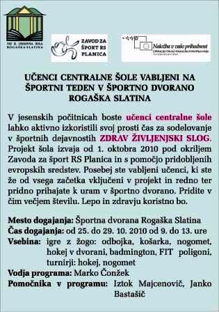 Zdrav življenjski slog Zdrav življenjski slog